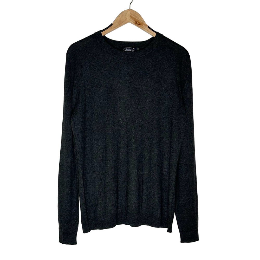 Magaschoni New York | Men | Black Silk Cashmere Blend Lightweight LS Shirt | XL